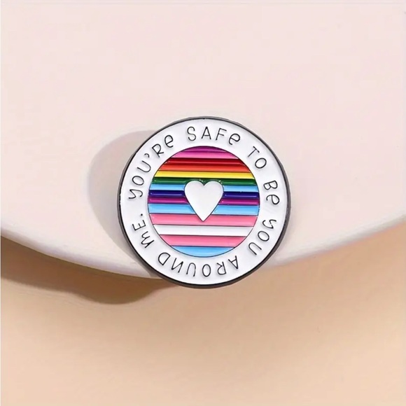1.1 Inch Enamel Pin | You’re Safe to Be You Around Me. - Picture 2 of 4